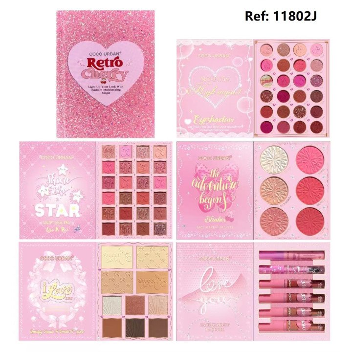 FACE BEAUTY PALETTE RETRO CHERRY 11802J