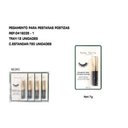 PEGAMENTO NGR DE PESTAÑA POSTIZAS 12/C
