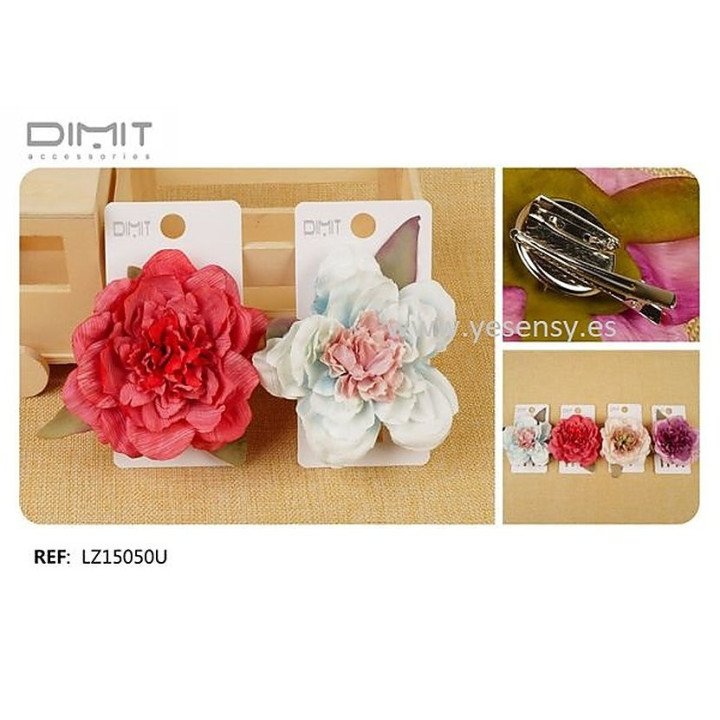 FLOR C/PINZA Y BROCHE. 12/U LZ15050U