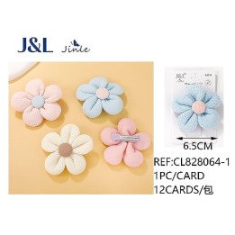 PINZA DE PELO FLOR 12/U 6.5CM CL828064-1