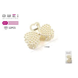 PINZA DE PELO 8CM PERLAS 12/U PZ23399 OW