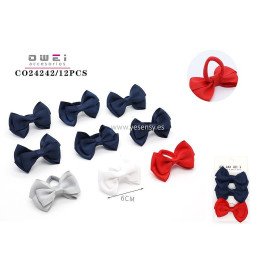 PACK3 GOMAS C/LAZO SURT. 6CM 12/U CO24242