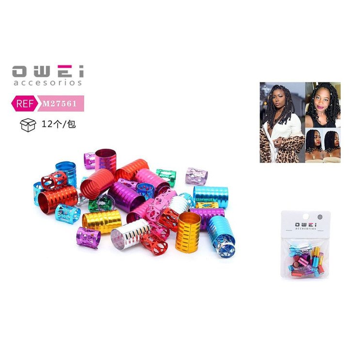 ANILLOS DECORA PELO METAL 12/U M27561