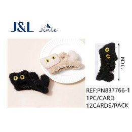 PINZA PELUCHE GATOS 11.5CM 12/U PN837766-1
