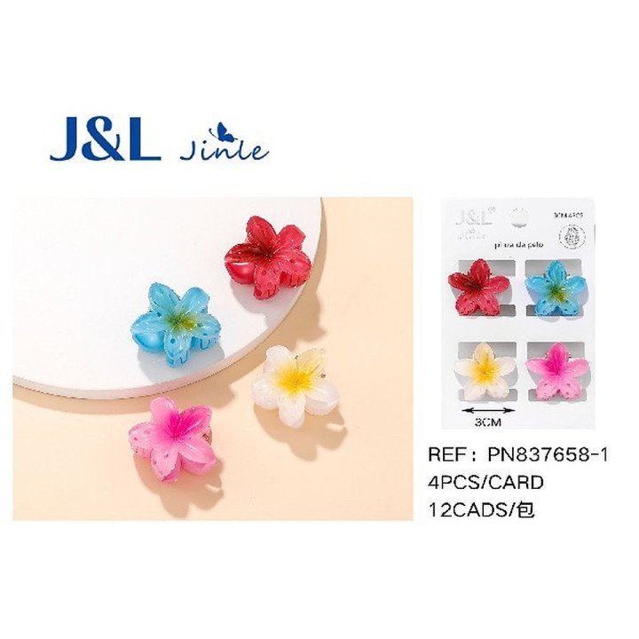 PACK4 PINZAS FLOR 3CM 12/U PN837658-1