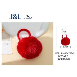 COLETERO POMPON 8.5CM ROJO 12/U PM864703-6
