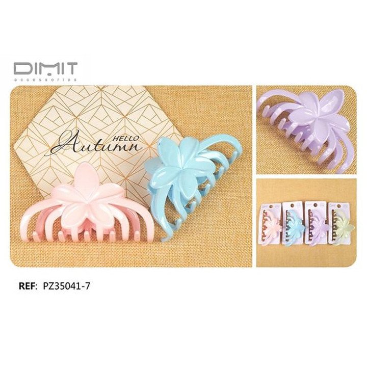 PINZA DE PELO FLOR 11CM 12/U PZ35041-7