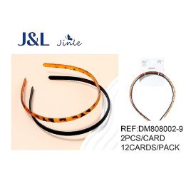 PACK2 DIADEMAS 0.8CM SURT.12/U DM808002-9