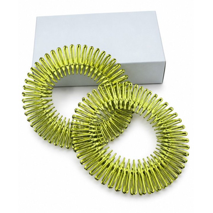 DIADEMAS ZIG ZAG DORADA 12/U