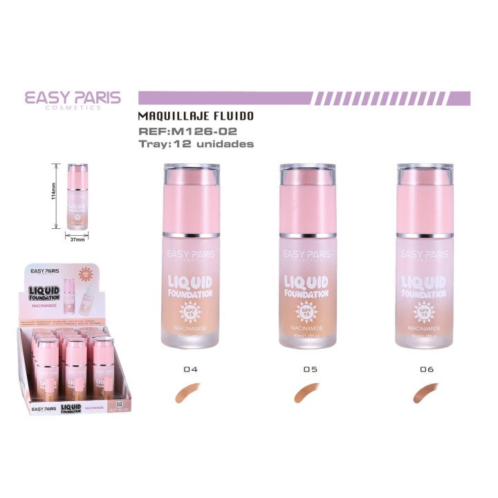 MAQUILLAJE FLUIDO LIQUID FOUNDATION 12/U